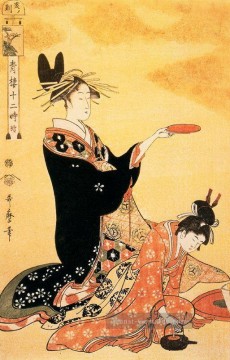  utamaro - Die Stunde des Wildschweins Kitagawa Utamaro Ukiyo e Bijin ga